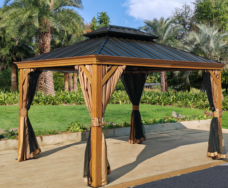 12x16ft double roof gazebo